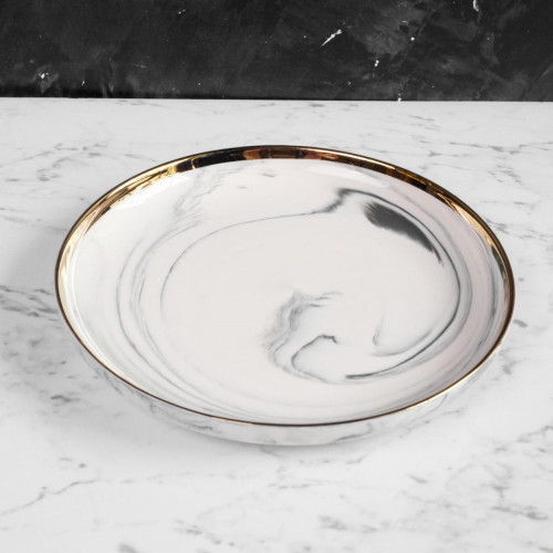 Marble Purity White Side Plate 7.5" 3