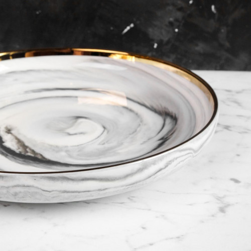 Marble Purity White Salad Plate 8" 3