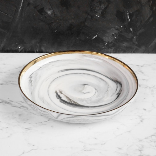 Marble Purity White Salad Plate 8" 4