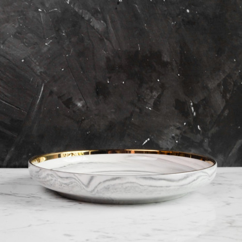Marble Purity White Salad Plate 8" 5