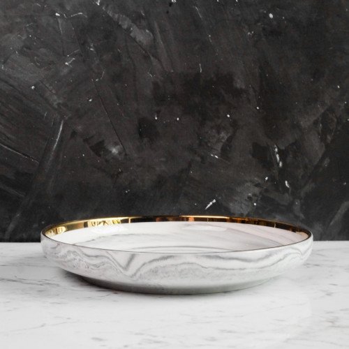 Marble Purity White Salad Plate 8" 5