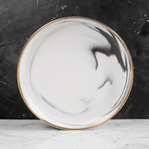 Marble Purity White Dinner Plate 10"