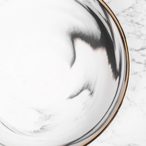 Marble Purity White Dinner Plate 10" 2