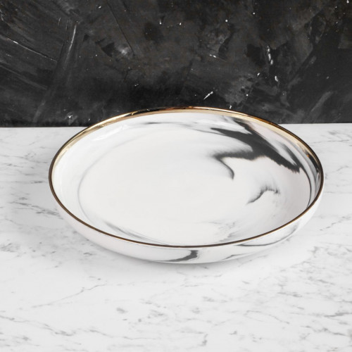 Marble Purity White Dinner Plate 10" 4