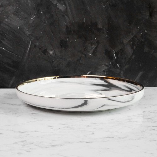 Marble Purity White Dinner Plate 10" 5