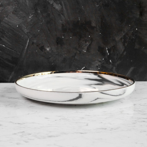 Marble Purity White Dinner Plate 10" 5