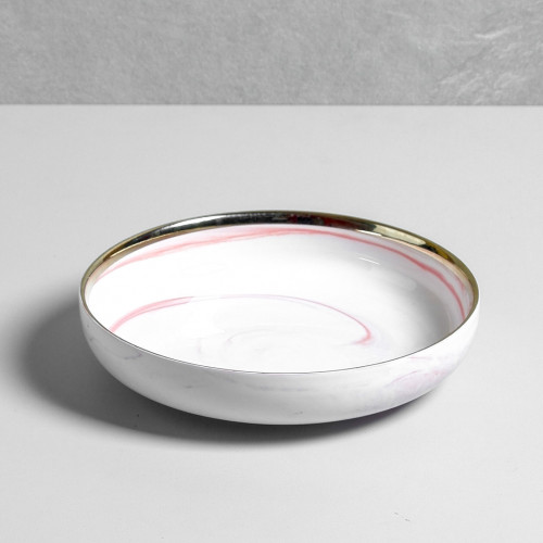 Marble Blush Deep Salad Plate 8"