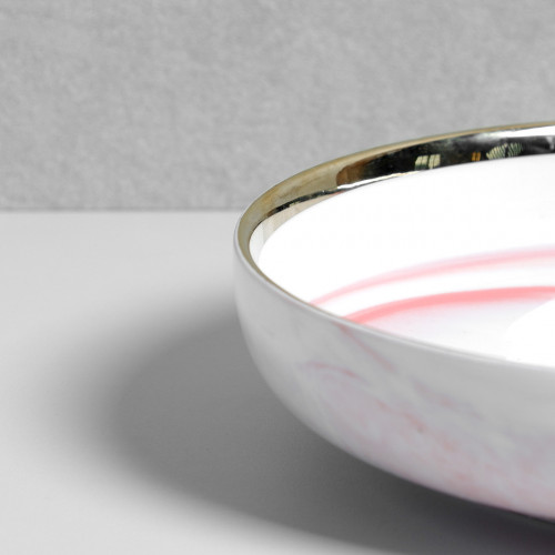 Marble Blush Deep Salad Plate 8" 5