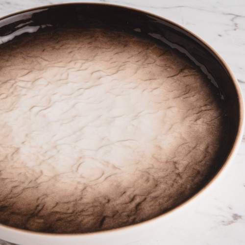 Glacier Brown Round Sharing Plate 6" 2