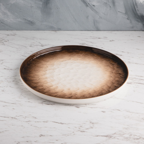Glacier Brown Round Sharing Plate 6" 3