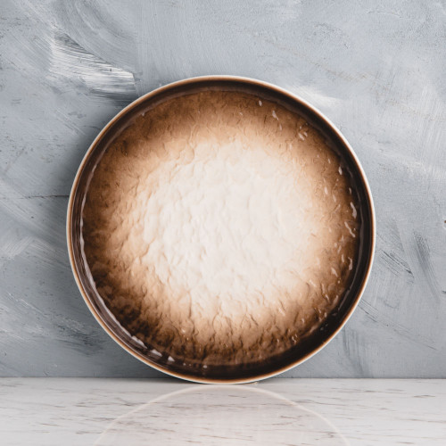 Glacier Brown Round Salad Plate 8"