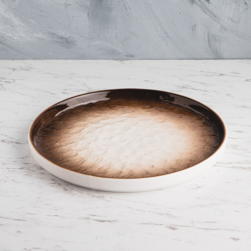 Glacier Brown Round Salad Plate 8" 2