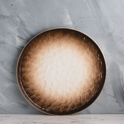 Glacier Brown Round Dinner Plate 10"