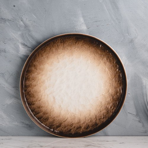 Glacier Brown Round Dinner Plate 10"