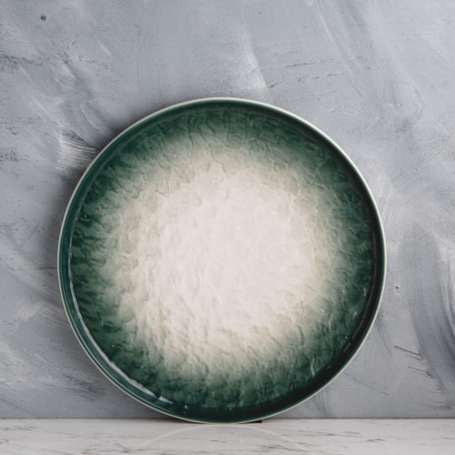Glacier Green Round Dinner Plate 10"