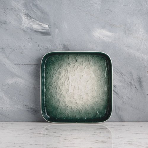 Glacier Green Square Sharing Plate 6"