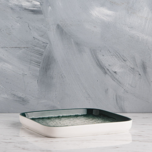 Glacier Green Square Sharing Plate 6" 2