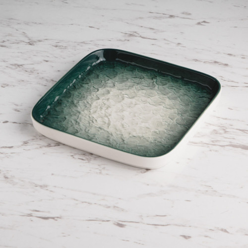 Glacier Green Square Sharing Plate 6" 4