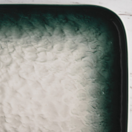 Glacier Green Square Plate 8" 3