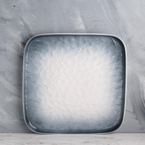 Glacier Blue Square Dinner Plate 10"