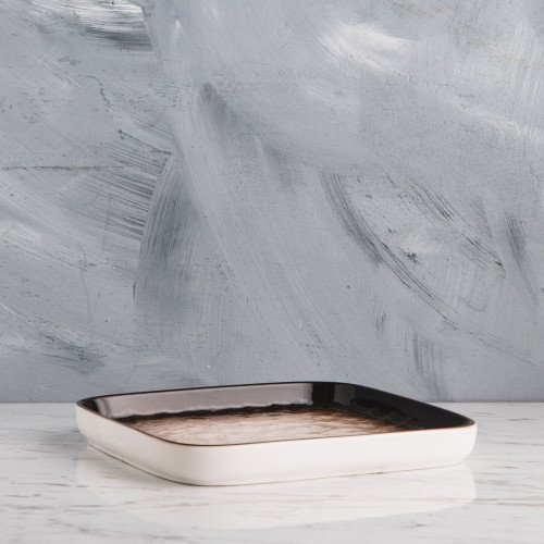 Glacier Brown Square Sharing Plate 6" 3
