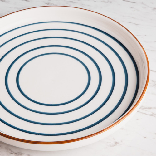 Meiji Blue Swirl Salad Plate 8" 3