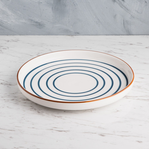 Meiji Blue Swirl Salad Plate 8" 4