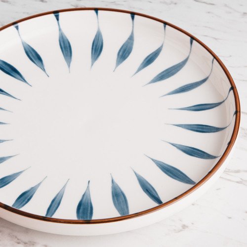 Meiji Blue Leaf Salad Plate 8" 3