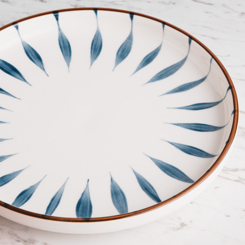 Meiji Blue Leaf Salad Plate 8" 3
