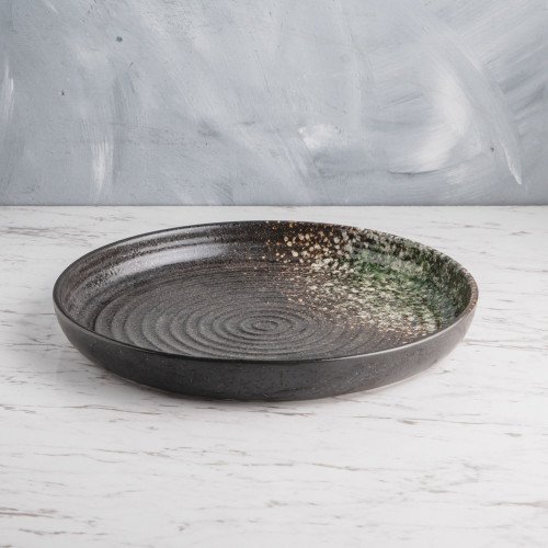 Jade Green Textured Dinner Plate 10" 3