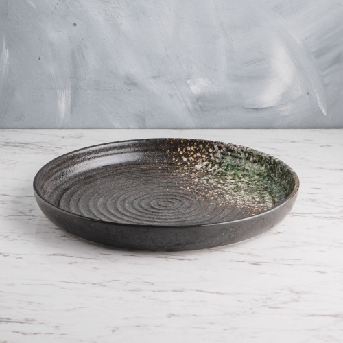Jade Green Textured Dinner Plate 10" 3