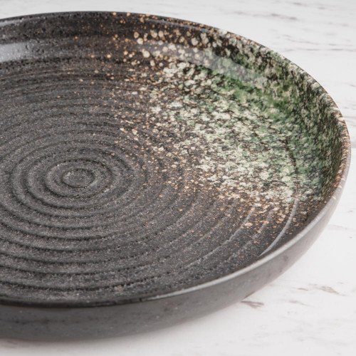 Jade Green Textured Dinner Plate 10" 4