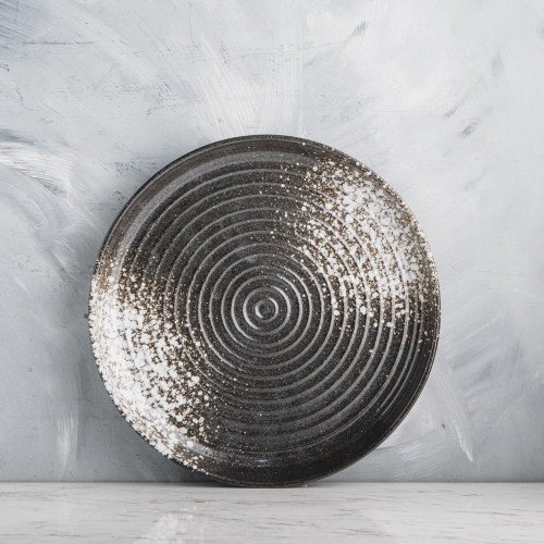 Steam White Textured Dinner Plate 10"