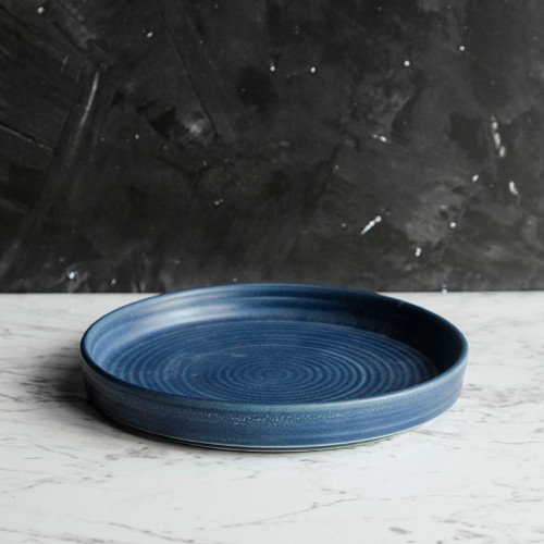 Prussian Blue High-Rim Plate 7" 2