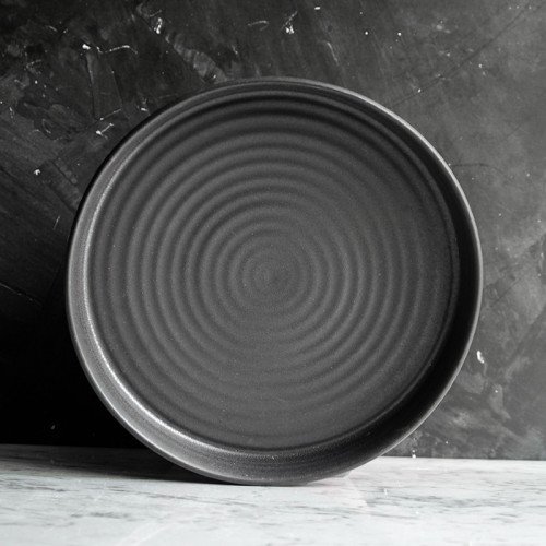 Carbon Shade High-Rim Plate 8"
