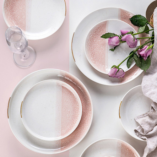 Crepe Pink Coupe Plate 8" 5