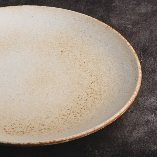 Torched Cream Dinner Plate 10" 3