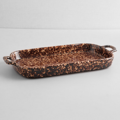 Kiriku Rectangular Platter with Handle 11" 2