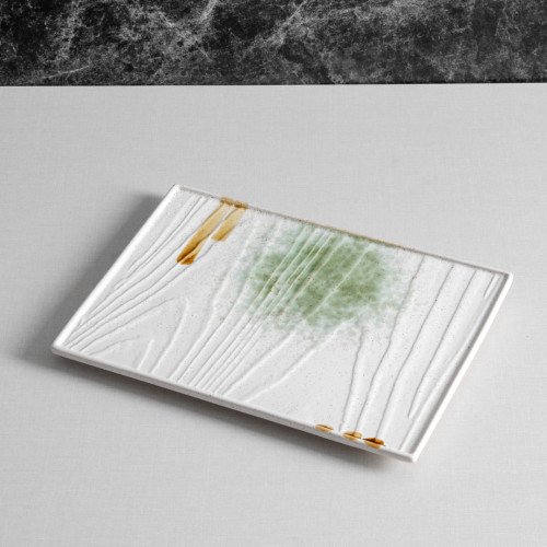 White Serene Rectangular Platter 22.5 x 18.5cm 5