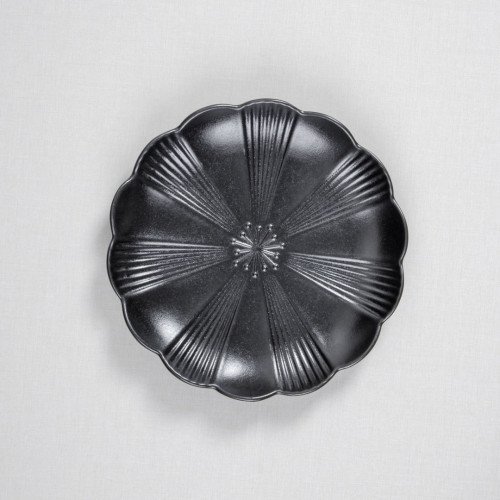 Ikebana Black Dinner Plate 10" 3