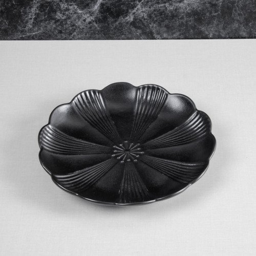 Ikebana Black Dinner Plate 10" 5
