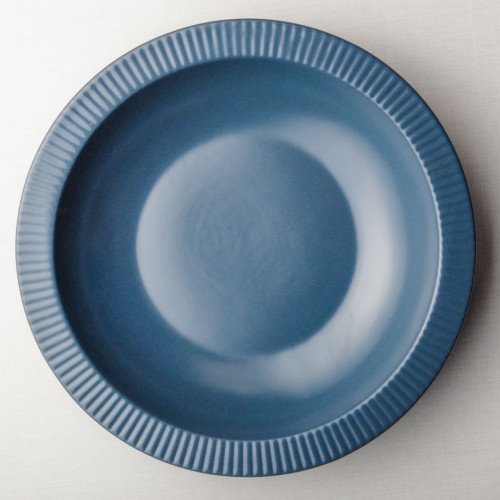 Ridged Side 8.5" Deep Plate - Royal Blue 2