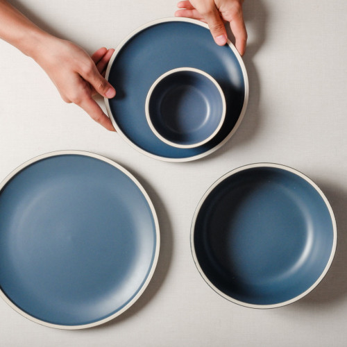 Whimsical Blue Salad Plate 8" 2