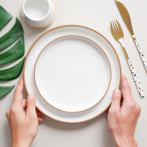 Nami Salad Plate 7.5" - Parchment White 4