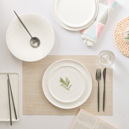 Enchanted White Dinner Plate 9.5" 3