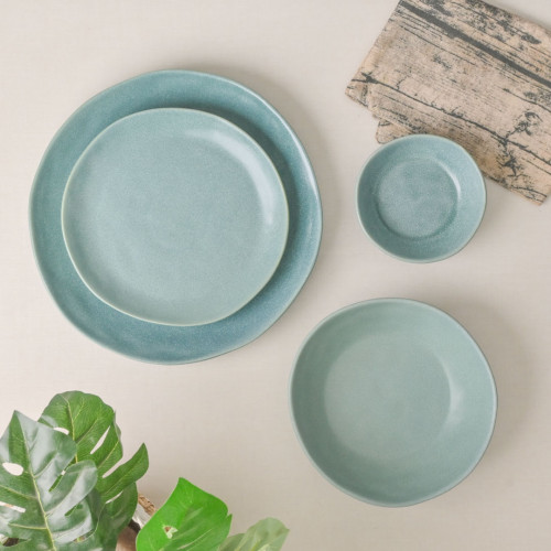 Altered Salad Plate 8" - Teal 2