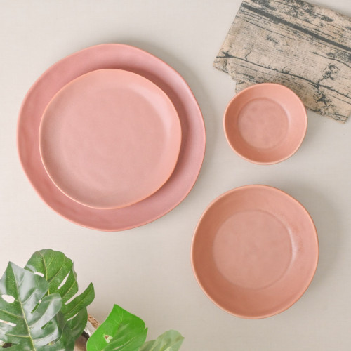 Altered Dinner Plate 11" - Powder Pink 5