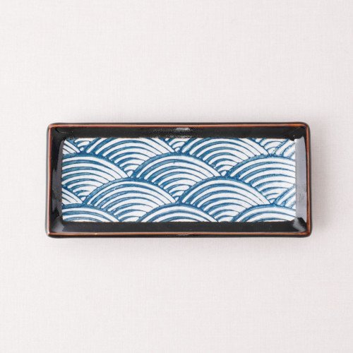 Seigaiha Long Plate 8.5"