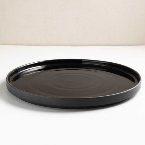 Black Solitude Short Dinner Plate Doff