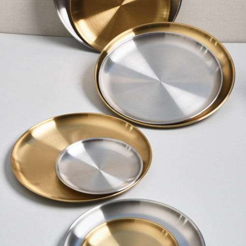 Korea Style 304 Stainless Steel Shallow Plate 14cm - Silver 4